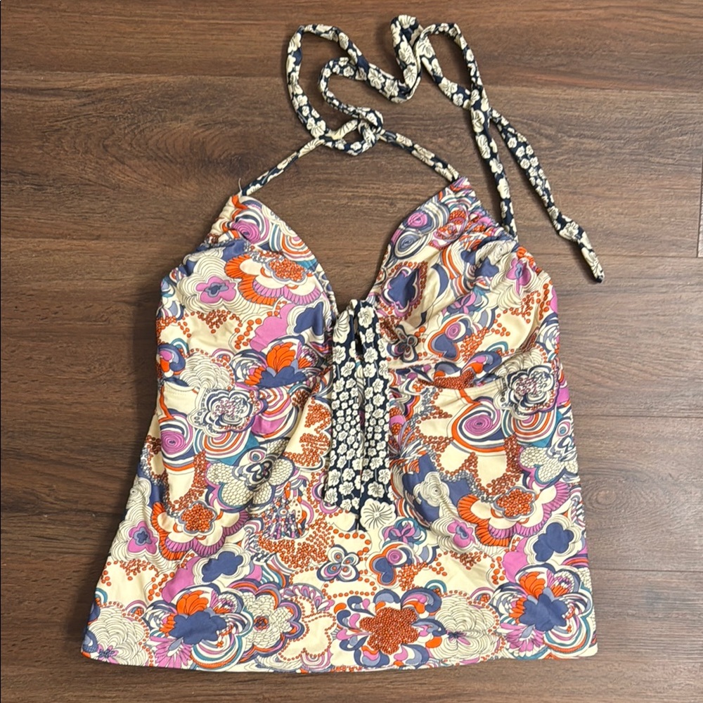 Liberty of London for Target Red Pink Bustier Camisole Swim Top